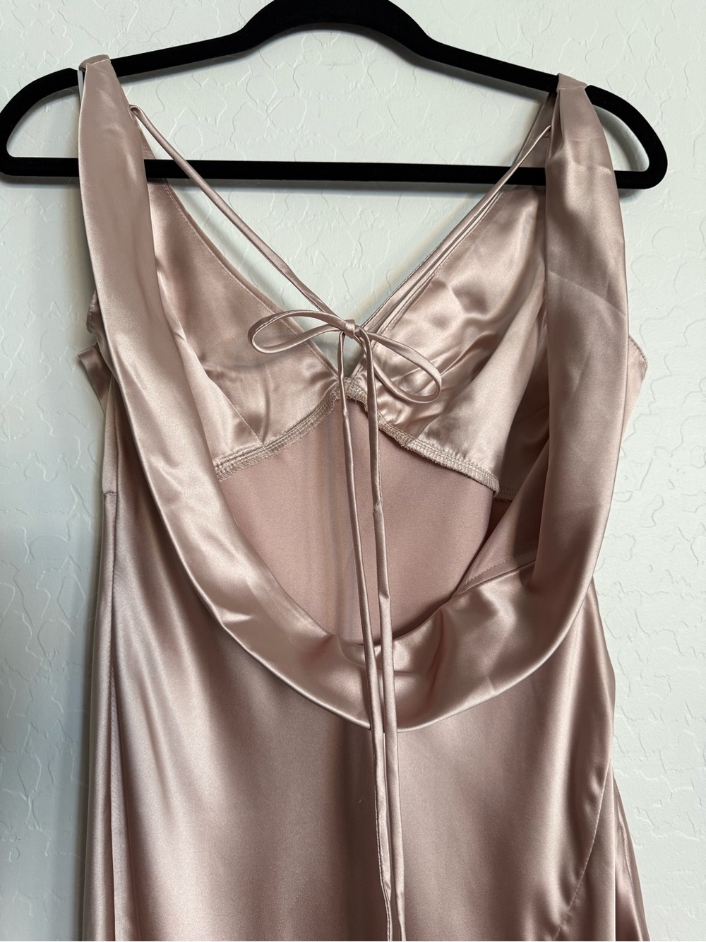 PRINCESS POLLY Northern Star Open Back Satin Maxi Gown - Champagne Size 6 - Picture 10 of 12